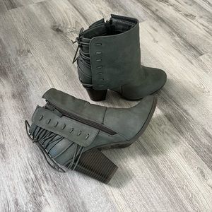 JG Womens Ankle Boots Lace Up Black Size 9